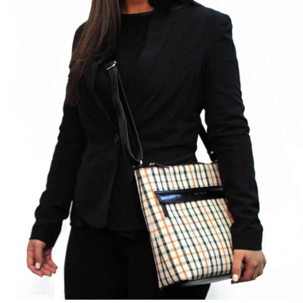 Jack Georges Windsor Plaid Crossbody Bag